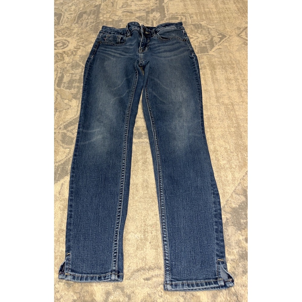 VIGOSS MARLEY Super Skinny Sz 24 X 26 Jeans Mid-Rise Stretch Blue Denim